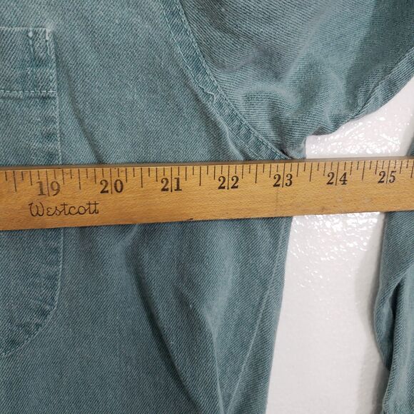 Three Rivers Unisex Medium Long Sleeve Button Down Shirt with Embroidered Dog - Picture 6 of 9